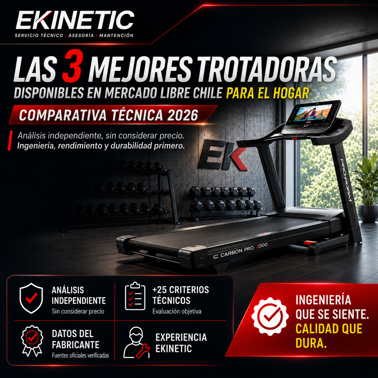Las 3 mejores trotadoras en Mercado Libre Chile 2026
