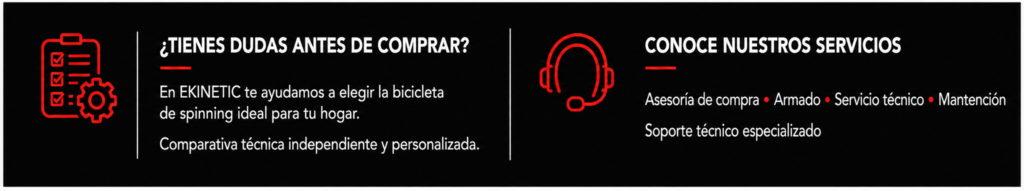 Pie de artículo Ekinetic para comparativa de bicicletas de spinning